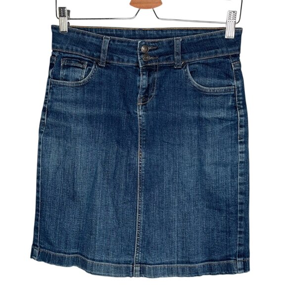 Old Navy Womens Blue Denim y2k Above Knee Short Jean Skirt Size 2 - Picture 1 of 9